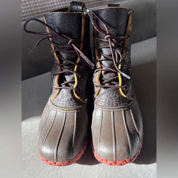 L.L. Bean Boots 8” Bison Brown/Brick Red - Picture 2 of 7